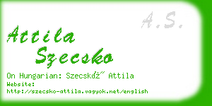 attila szecsko business card
